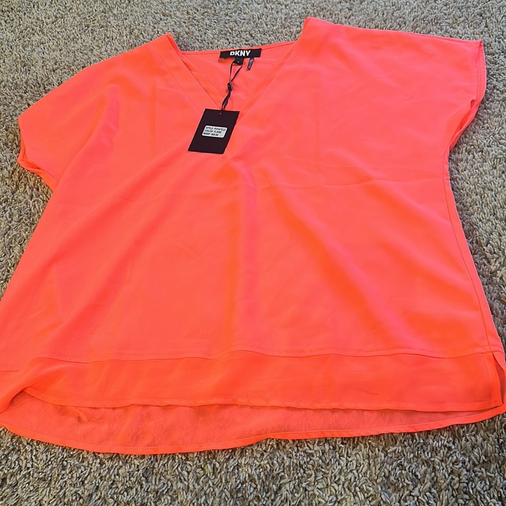 BRAND NEW NEON PINK/ORANGE DKNY TOP 👚
